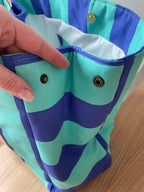 Sac cabas rayé menthe