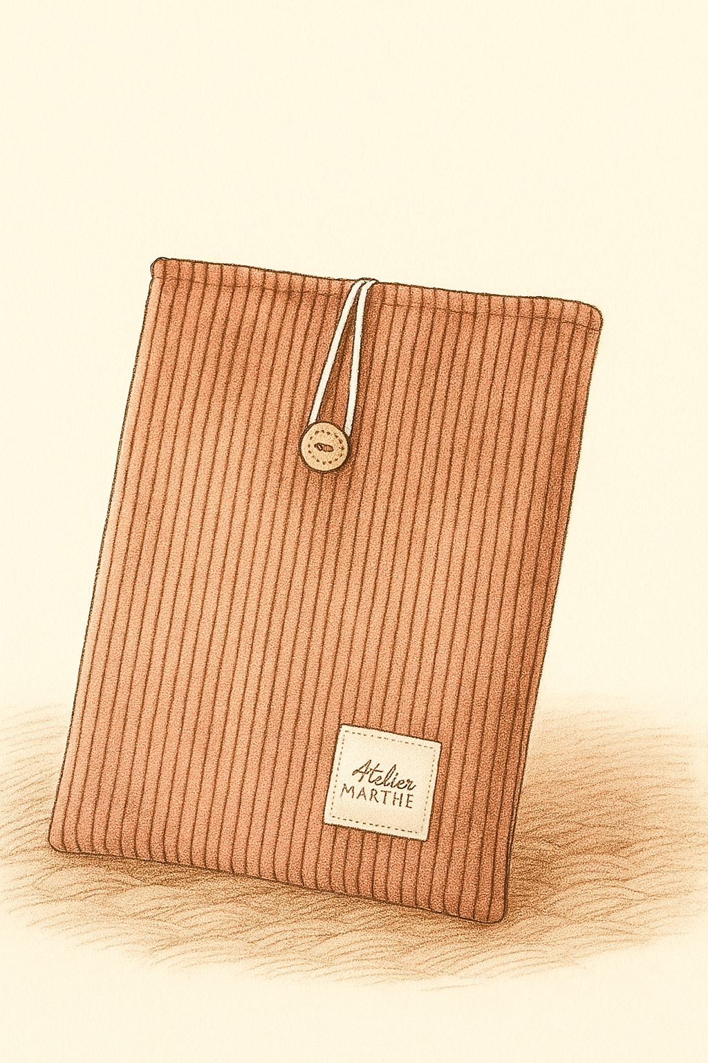 Pochette livre de poche velours personnalisable