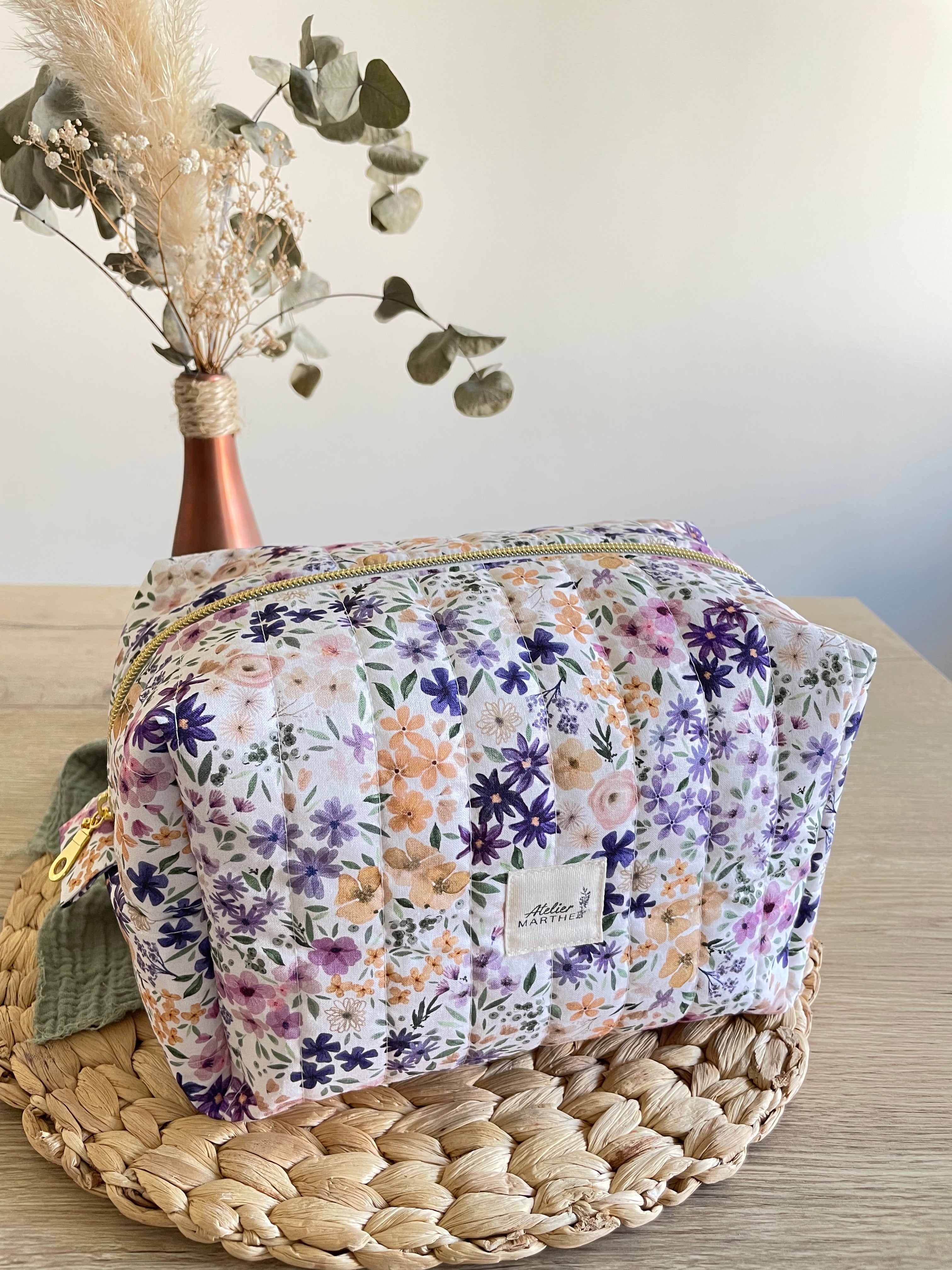 Trousse de toilette Romane violette