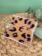 Lot de 5 lingettes lavables bambou Fauve