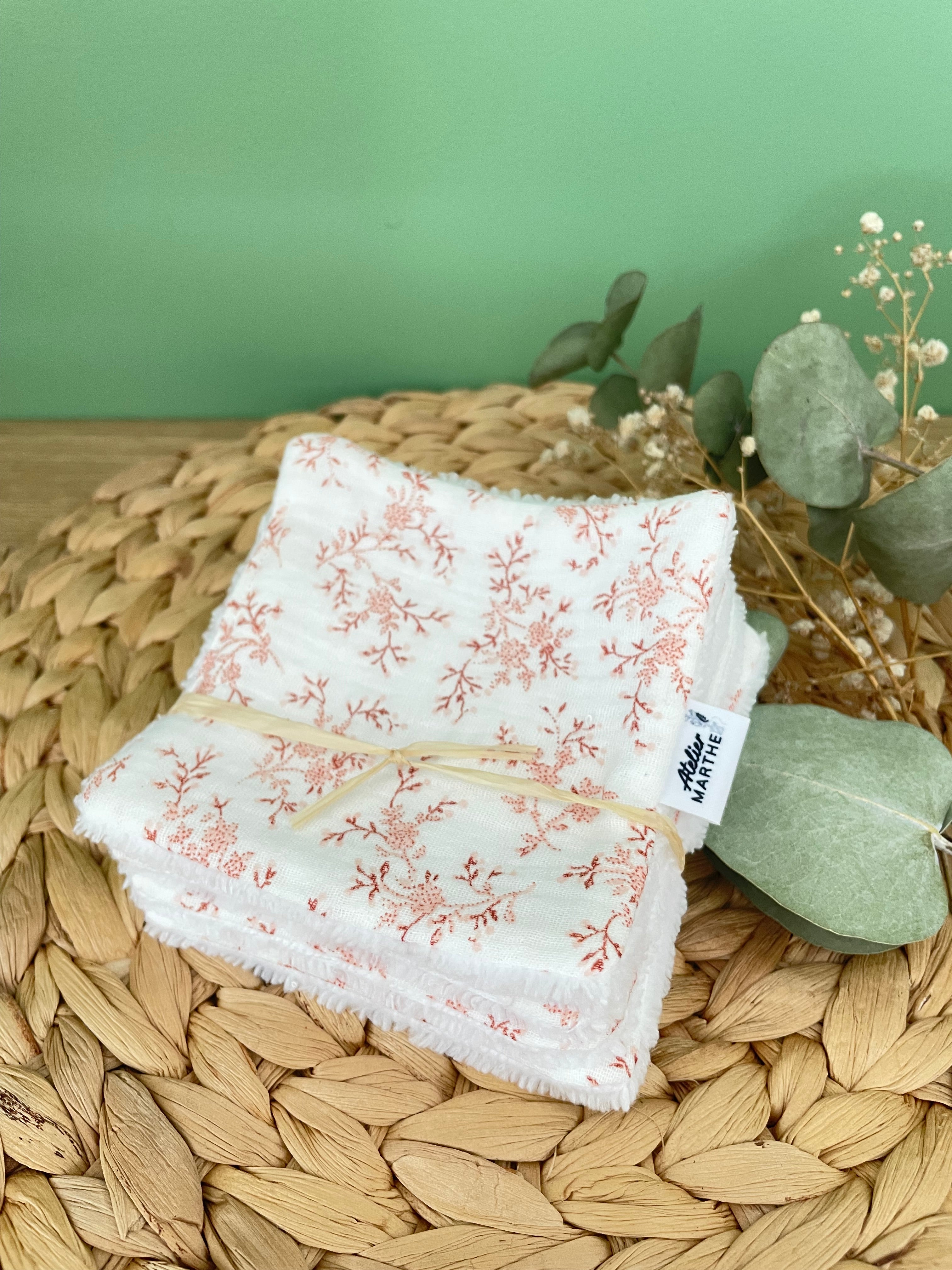 Lot de 5 lingettes lavables bambou Colette