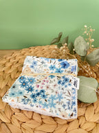 Lot de 5 lingettes lavables bambou Romane Bleu