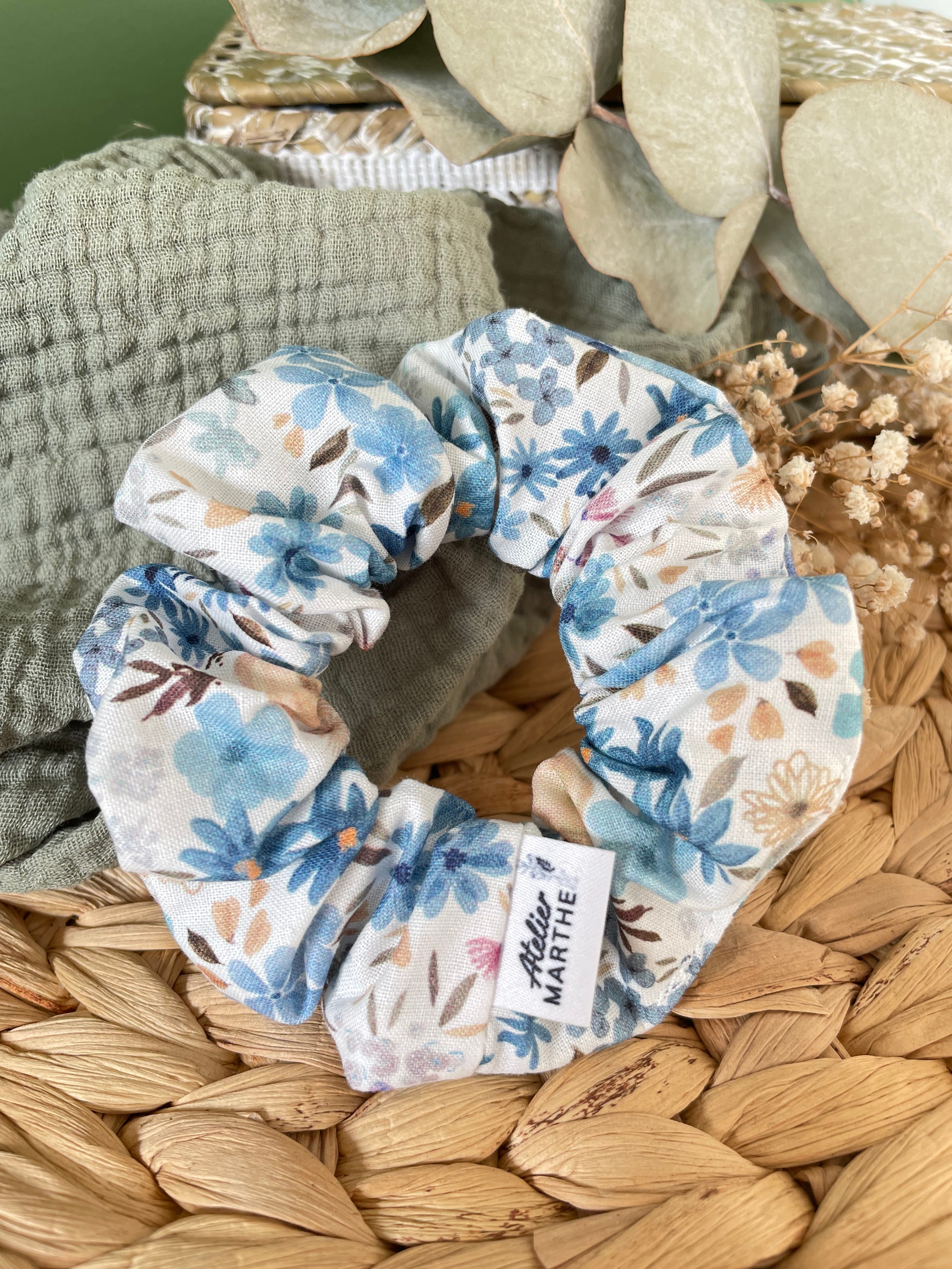 Chouchou Romane bleu