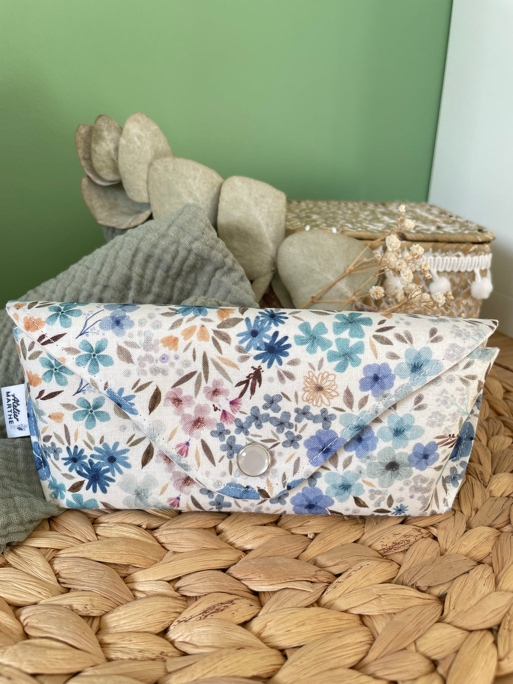 Etui à Lunettes Romane Bleu