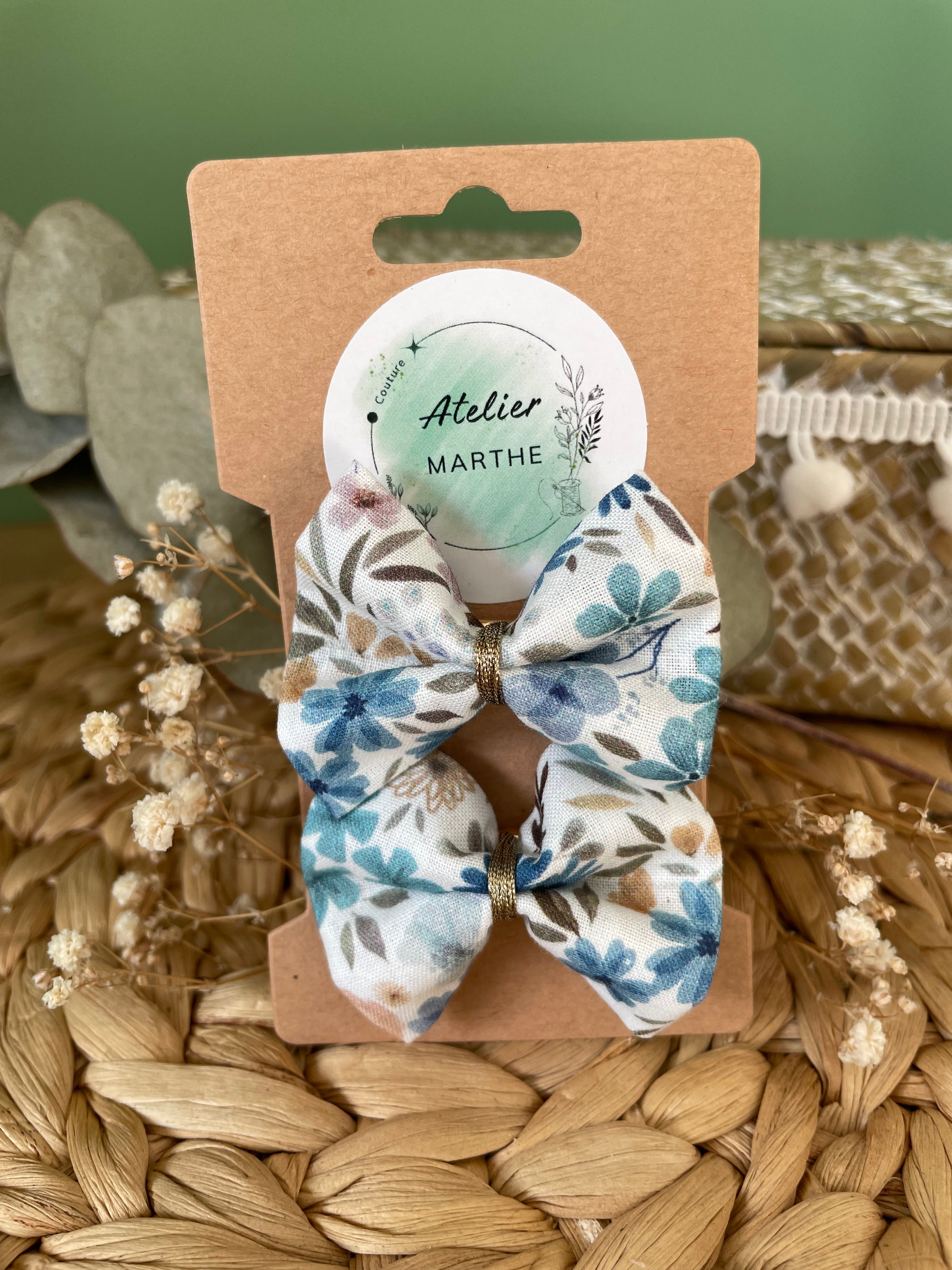 Barrettes Romane Bleu