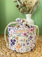 Pochon rond Romane violet