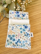 Lot de 5 lingettes lavables bambou Romane Bleu