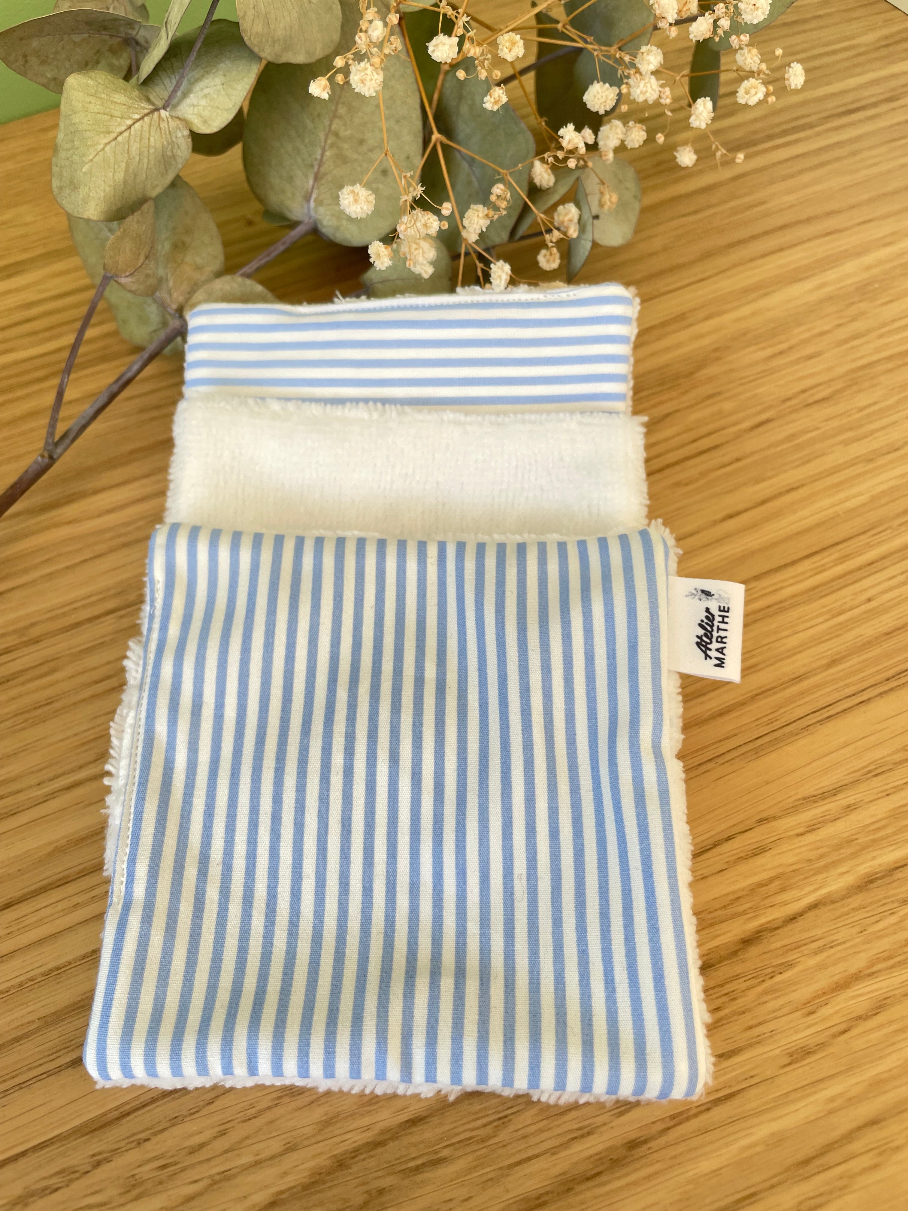 Lot de 5 lingettes lavables bambou Soline