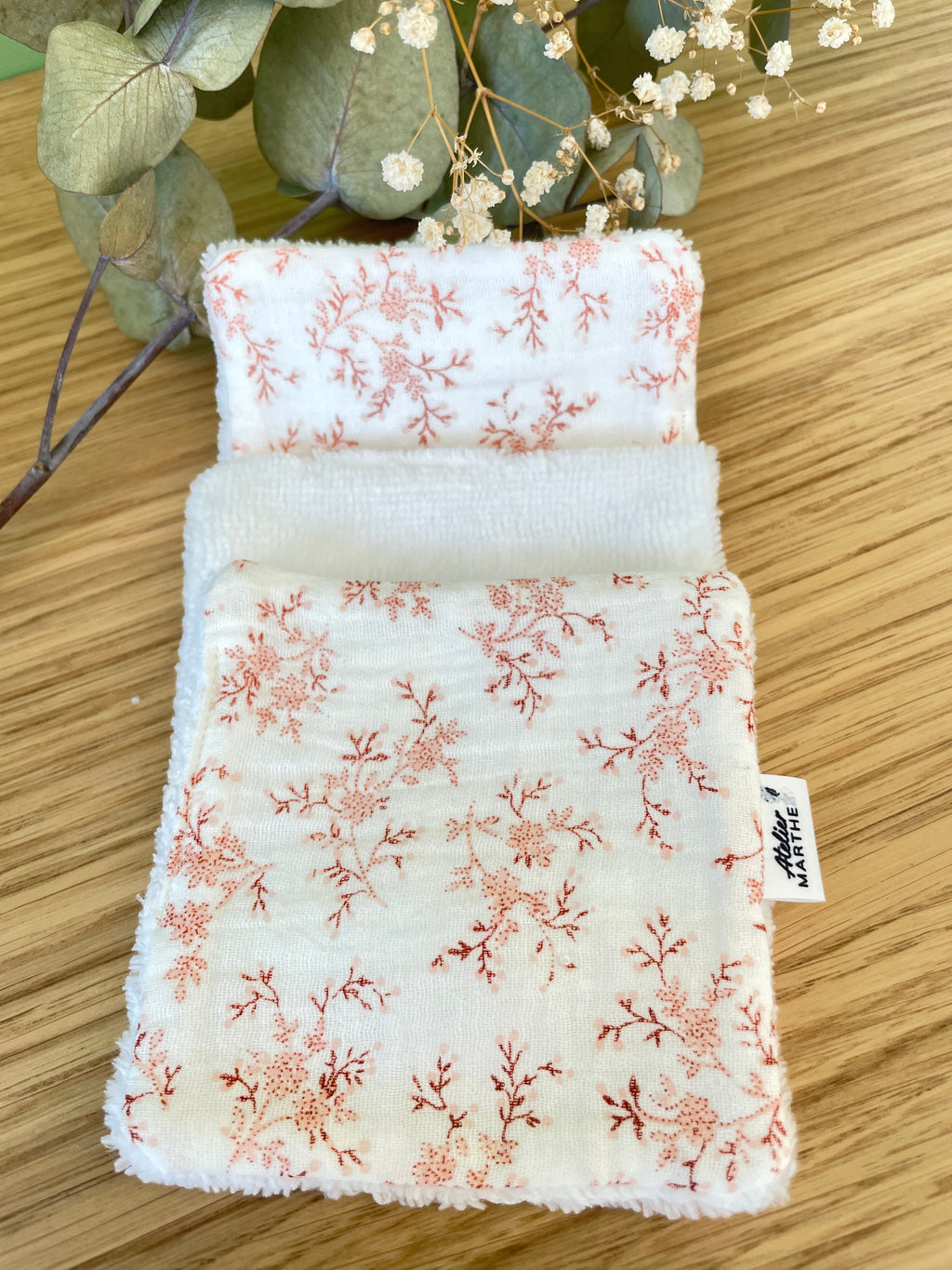 Lot de 5 lingettes lavables bambou Colette