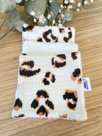 Lot de 5 lingettes lavables bambou Léopard