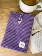 Pochette à livre de poche velours lavande